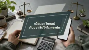 เมื่อยอดในแอปกับในใจไม่ตรงกัน ควรดูอะไร