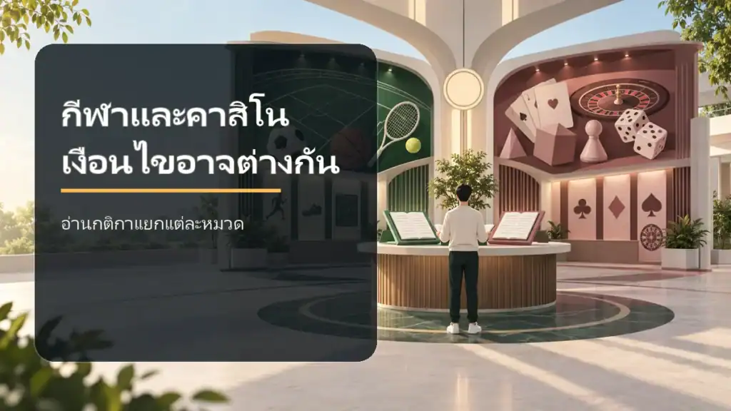 fun88 กีฬากับคาสิโน เงื่อนไขต่างกันตรงไหนบ้าง