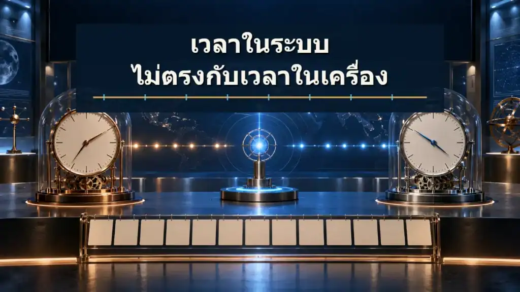 เวลาในระบบกับเวลาบนเครื่องไม่ตรงกัน มีผลอย่างไร
